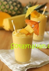 Cách làm sinh tố hoa quả chuối, xoài, dứa | Sotaynauan.com|Mon ngon