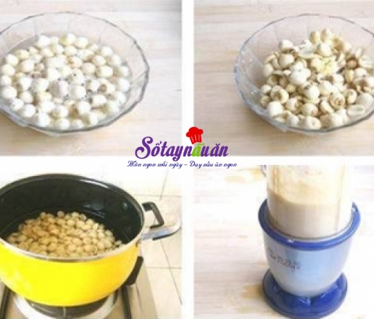 Cách làm bánh trung thu hạt sen khoai lang tím