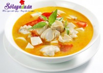 Canh ngao đậu phụ rau răm