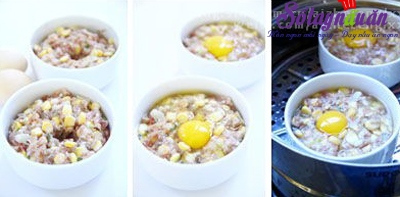 cách làm trứng hấp thịt ngô thơm ngon cho bữa tối