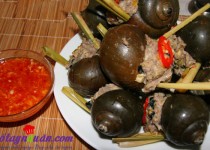 Ốc nhồi thịt chấm mắm gừng