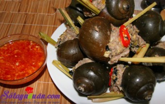 món nhậu ngon, Ốc nhồi thịt chấm mắm gừng