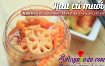 Nấu ăn món ngon mỗi ngày với Su hào, Rau củ muối kiểu kim chi