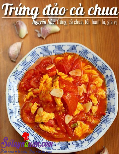 Trứng đảo cà chua - Sổ tay nấu ăn|Mon ngon moi ngay|Hướng dẫn nấu ăn