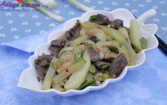 Nấu ăn món ngon mỗi ngày với Tim lợn, tim lợn xào su su 7