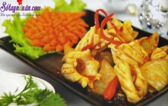 món ăn nhậu, Hướng dẫn nấu món mực xào tương cay hấp dẫn từng miếng