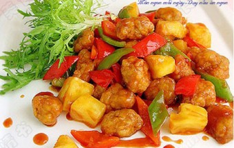 Nấu ăn món ngon mỗi ngày với Bột chiên, Hướng dẫn làm thịt chiên xốt dứa chua ngọt tuyệt hảo
