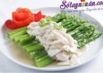 Cách làm măng tây sốt thịt ghẹ thơm ngon lạ miệng