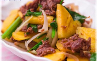 Nấu ăn món ngon mỗi ngày với Nước mắm, thịt bò xào hành tây và dứa 2