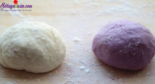 Cách làm bánh bao khoai lang tím 2