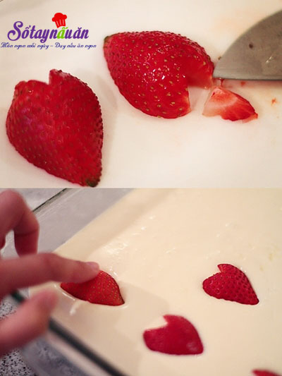 Cách làm cheesecake thạch trái tim tặng người thương 10