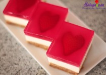 Cách làm cheesecake thạch trái tim tặng người thương