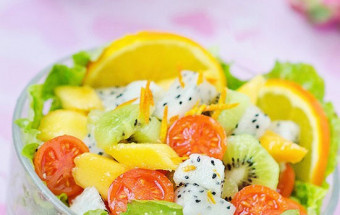 Nấu ăn món ngon mỗi ngày với rau xà lách, cách làm salad hoa quả 8