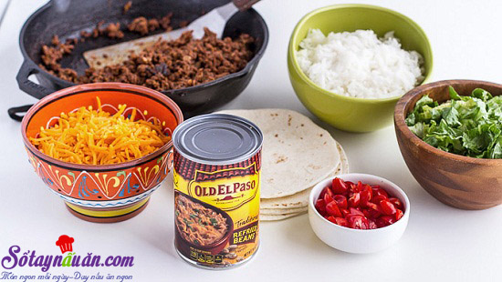 cách làm bánh taco hình nón 2