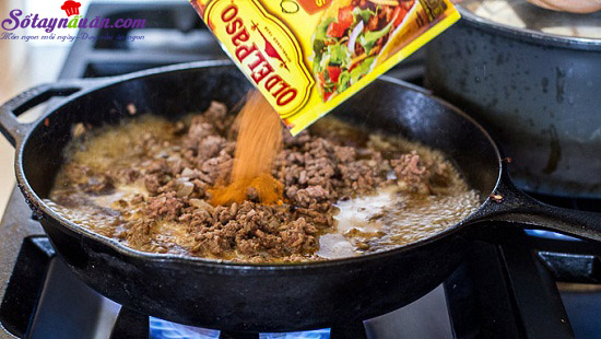 cách làm bánh taco hình nón 3