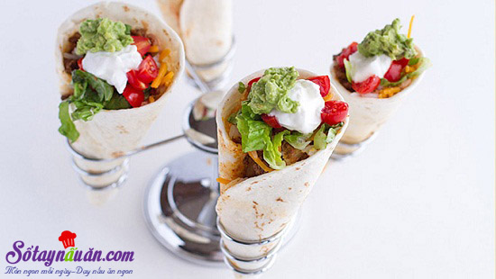 cách làm bánh taco hình nón 4