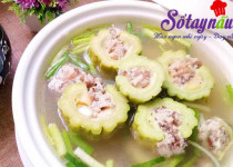 Cách nấu canh mướp đắng nhồi thịt thanh mát ngày hè