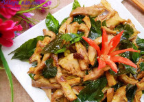Hướng dẫn làm dạ dày chiên lá mắc mật ngon ngất ngây
