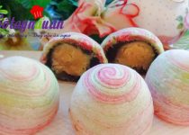 Học làm bánh trung thu cầu vồng bảy sắc đẹp mê mẩn