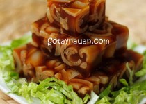 Bì lợn nấu đông lạ mà ngon