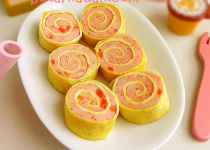 Trứng cuộn tôm đẹp mắt thơm ngon