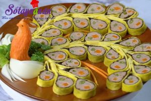 Món ăn Việt Nam, Cách làm chả ngũ sắc đuôi công - món chay cúng ngày Rằm