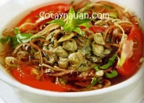 Canh hến nấu hoa chuối – Dân dã mà ngon