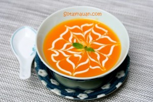 Đồ uống, cách nấu chè bí đỏ nước cốt dừa