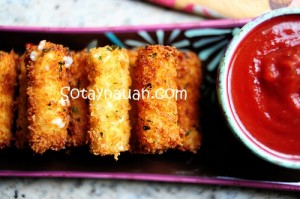 Món ăn chiên rán, Cách làm phô mai que, Cheese stick 24