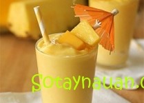 Cách làm sinh tố hoa quả chuối, xoài, dứa ngon