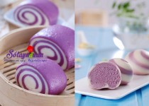Cách làm bánh bao khoai lang tím đẹp mắt