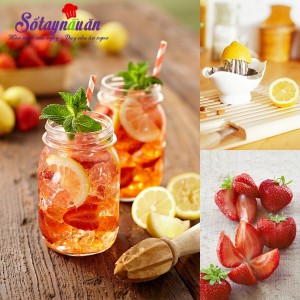 Đồ uống, Cách pha nước chanh dâu tây