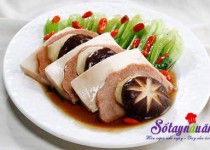 Đậu non hấp nấm hương