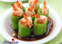 Tôm hấp mướp – Món ăn lạ mà ngon