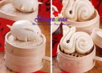 Cách làm bánh bao chay hình thỏ đón Trung thu – Bánh Trung thu