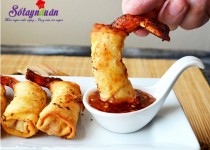 Váng đậu cuộn tôm chiên giòn