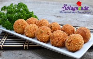 Món ngon cuối tuần, cách làm khoai tây chiên viên cá ngừ