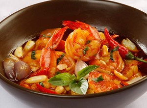 Món xào, Cách nấu tôm kho húng quế, tôm xào