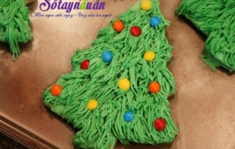 Cách làm bánh quy, cách làm bánh quy cây thông noel, tiệc noel