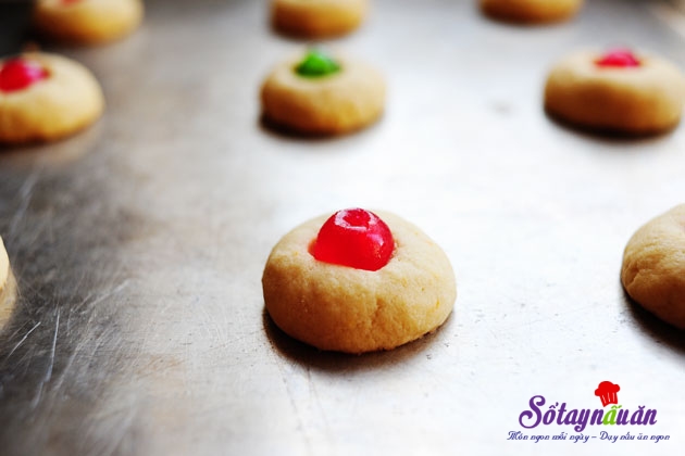 cách làm bánh quy bơ cherry cho tiệc noel đón giáng sinh
