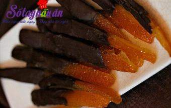 Nấu ăn món ngon mỗi ngày với Vỏ cam vàng, Làm mứt vỏ cam bọc Chocolate đón Tết