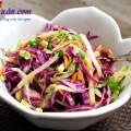 Kinh nghiệm làm salad tôm ngon tuyệt hảo, Tưới mát salad táo bắp cải tím
