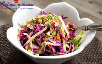 Món ăn chay, Tưới mát salad táo bắp cải tím