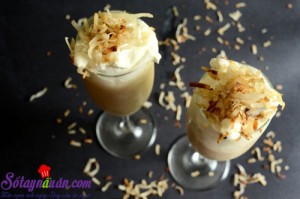 Đồ uống, béo ngậy smoothie kem dừa kiểu thái
