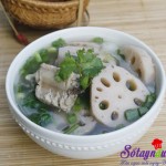 , Canh sườn nấu củ sen ngọt mát