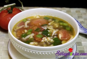 Món ngon cuối tuần, Hướng dẫn cách làm canh thịt nạc nấu nấm và cà chua