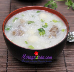 Cách nấu cháo, Cháo hạt sen nấu cùng bắp bò