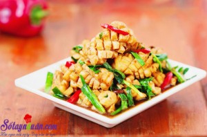 Món xào, Hướng dẫn cách làm mực xào bông hẹ, lá hẹ thơm ngon