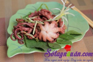 Món nhậu, Bạch tuộc hấp hành gừng