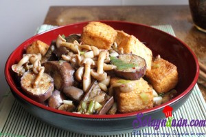 Món ngon cuối tuần, Đậu phụ xào nấm và cà tím